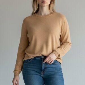 Ann Taylor Camel Crewneck Sweater